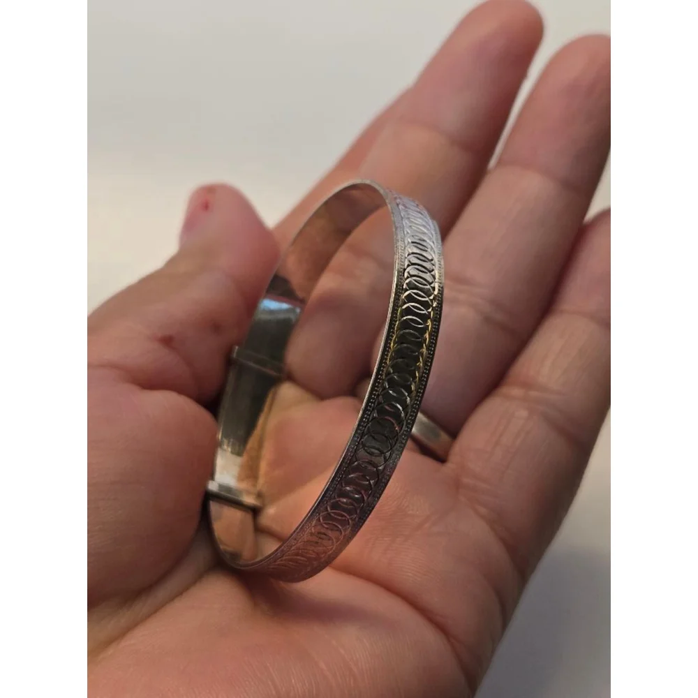 Vintage sterling baby bangle
